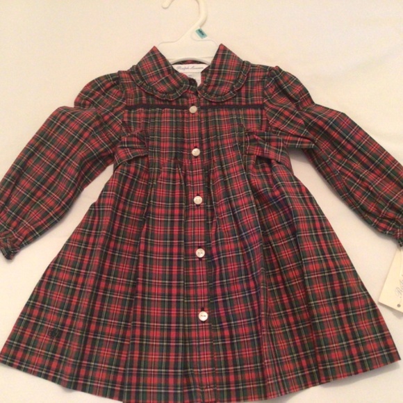Ralph Lauren infant (6 mos) two piece dress tartan pattern NEW 100% cotton XMAS! - Picture 3 of 5